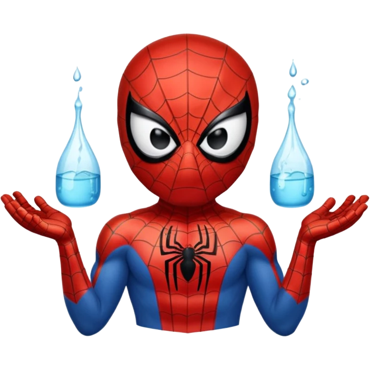 emoji de spiderman tomando agua emoji
