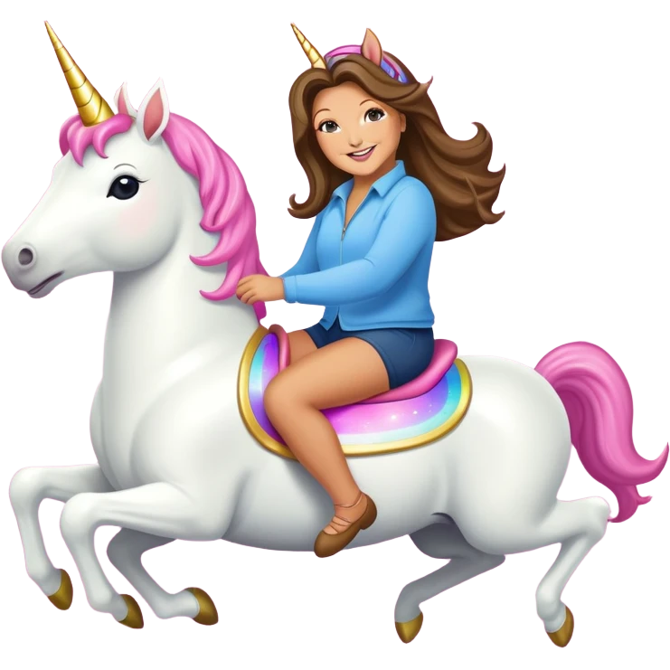 abby lee miller riding a unicorn space ship emoji
