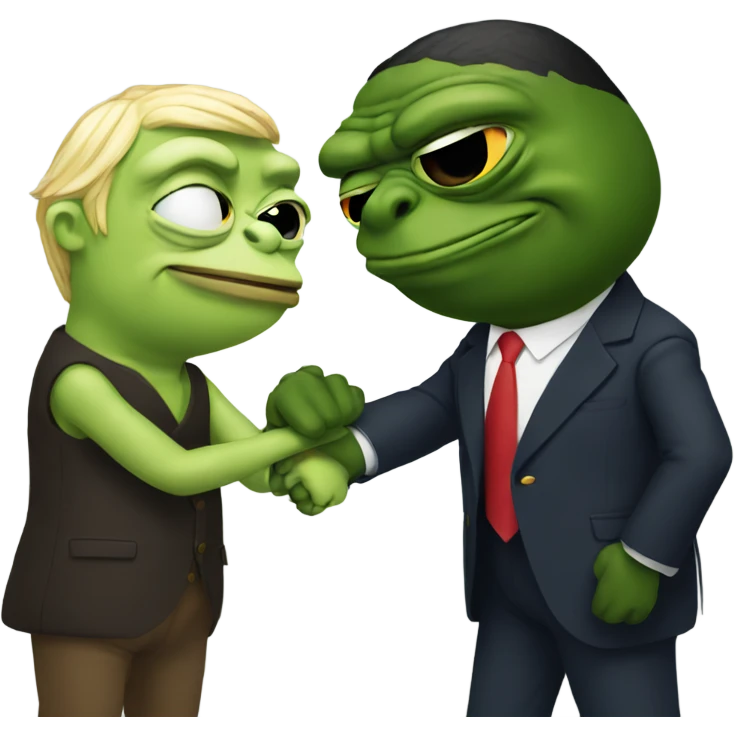 pepe and trump holding hands emoji