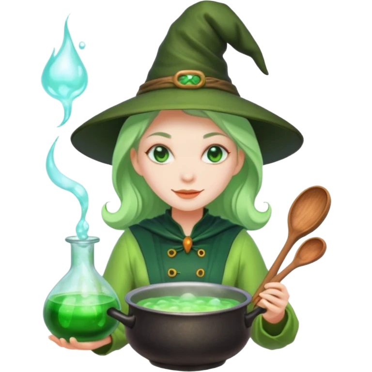 green witch cooking potion emoji