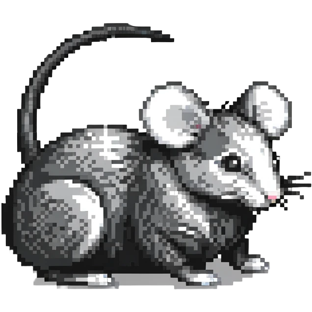 mouse with long curling tail emoji