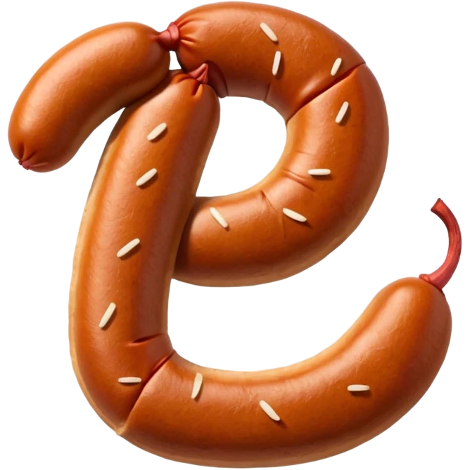 number seven made of meat emoji