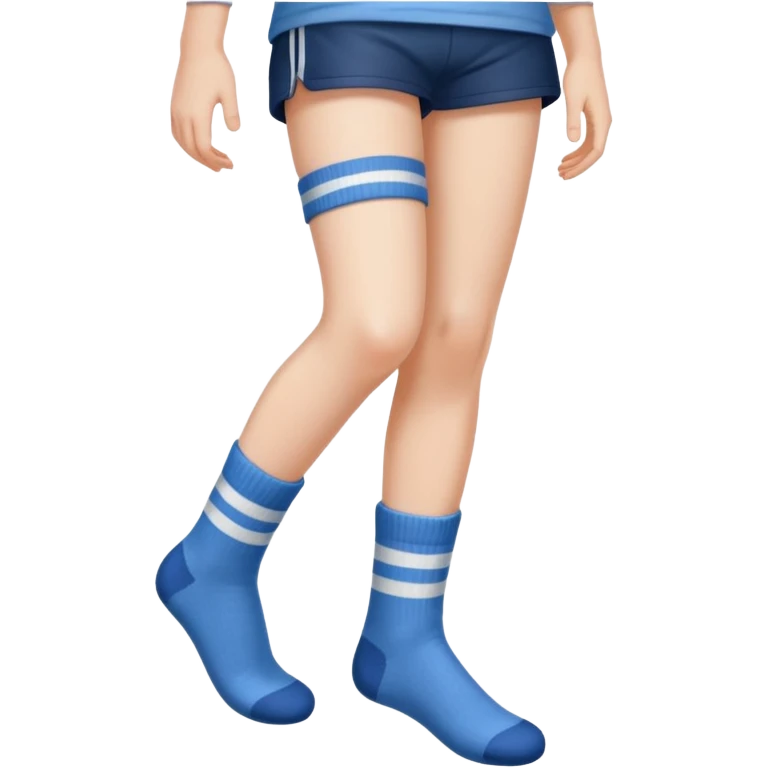 Younger kid sock over leg emoji