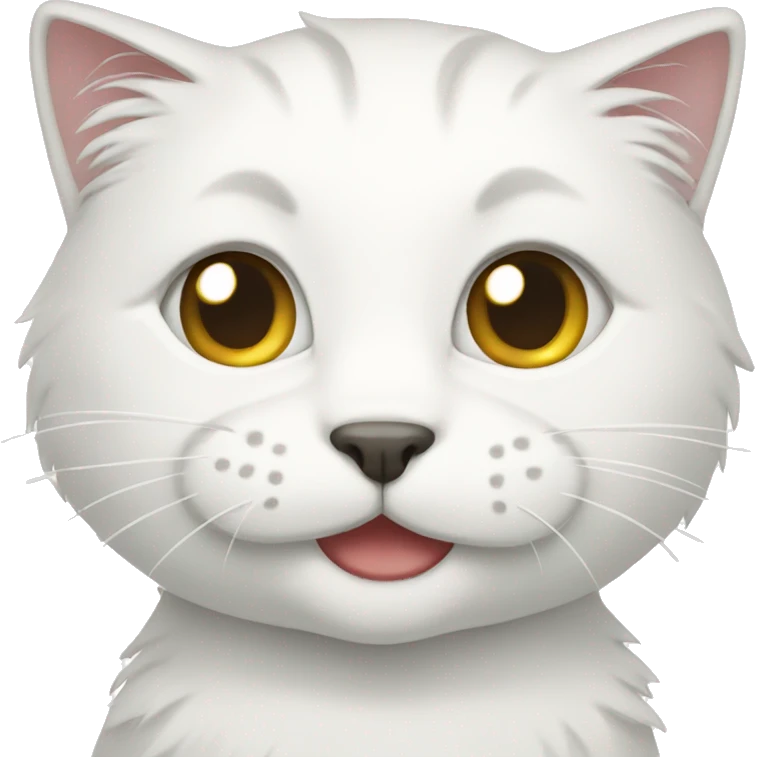 White kitty  emoji