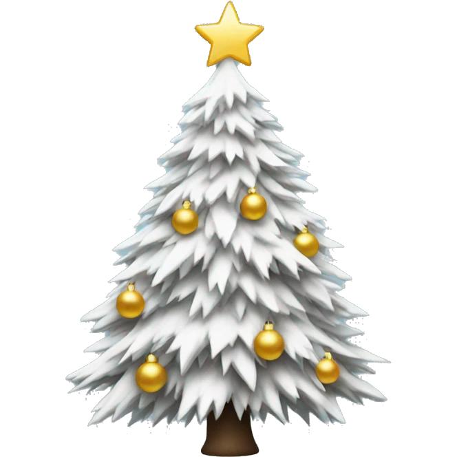 white christmas tree emoji