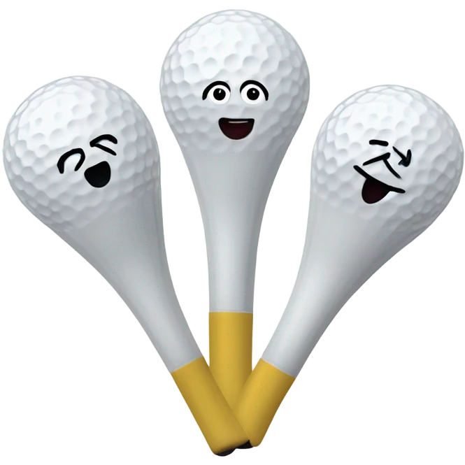 4 golf tee people that are best friends emoji