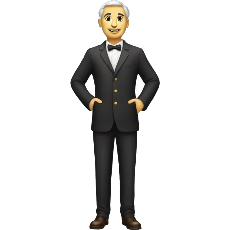 Rich man in full growth emoji