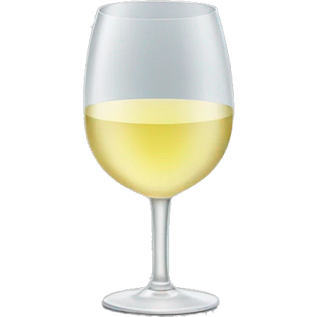 A glass of White wine emoji