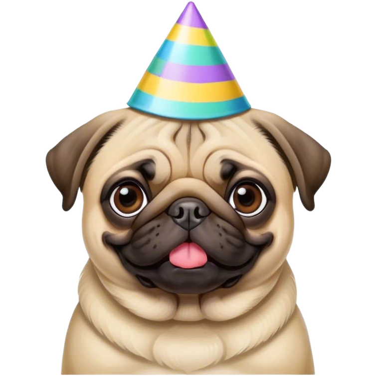 Happy birthday pug emoji
