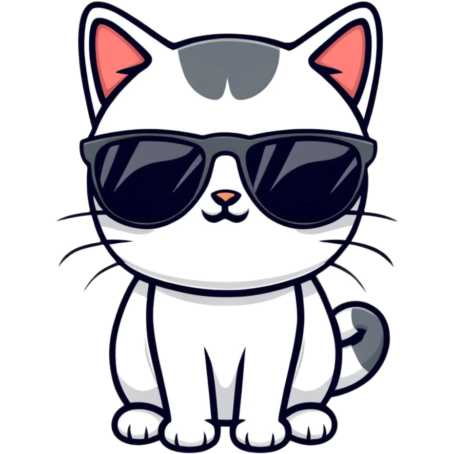 Cat with sunglasses emoji