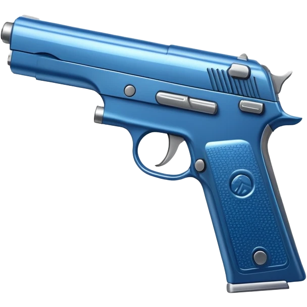 Modern pistol with a blue tint emoji