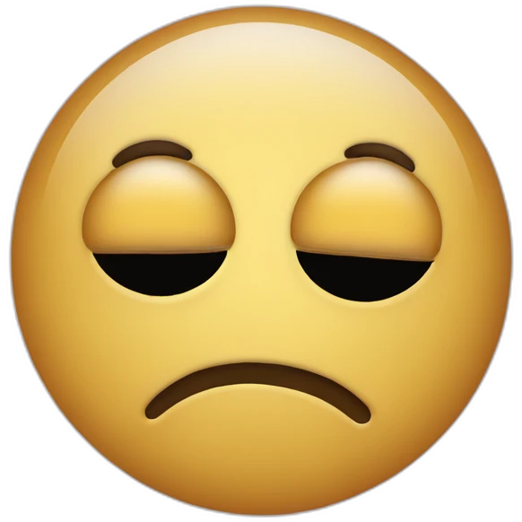 sleepy emoji rubbing its eyes with one hand emoji