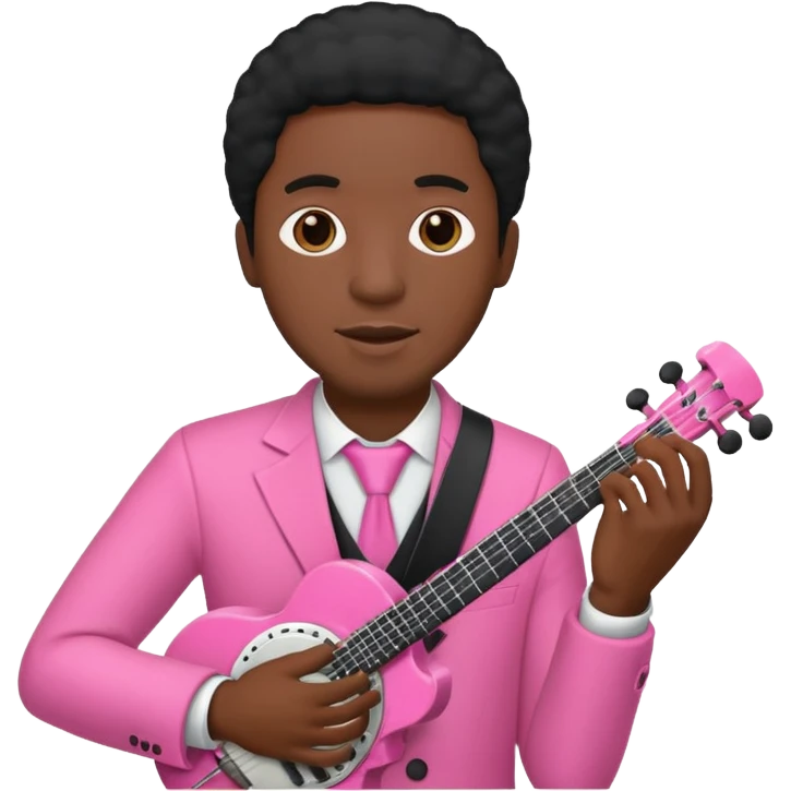 pink musician black man  emoji