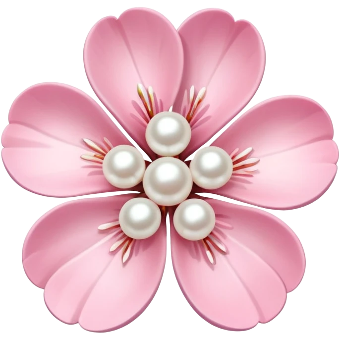 light pastel sakura flower with pearl beade emoji