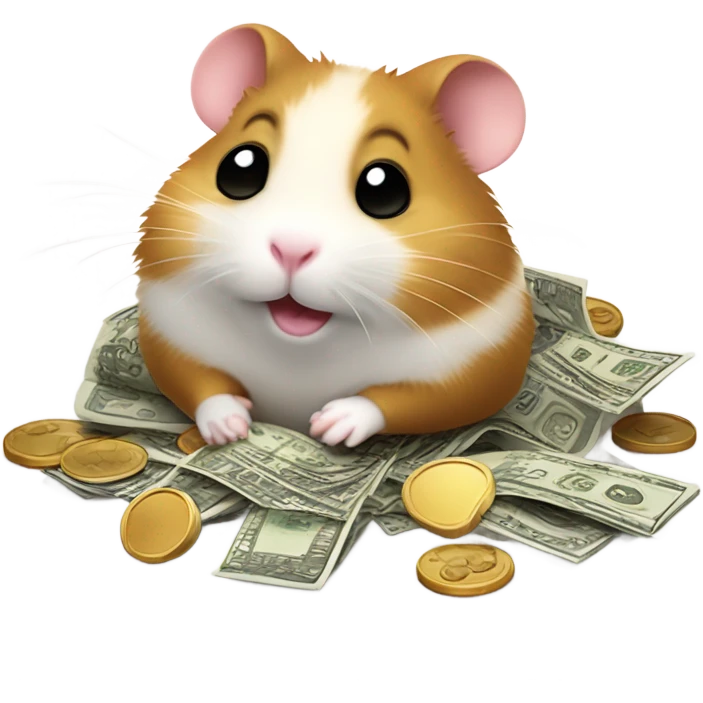 Hamster with money emoji