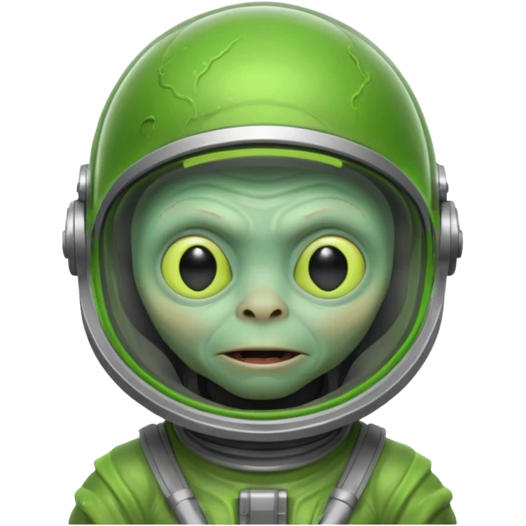 Neon gollum with a space helmet on emoji