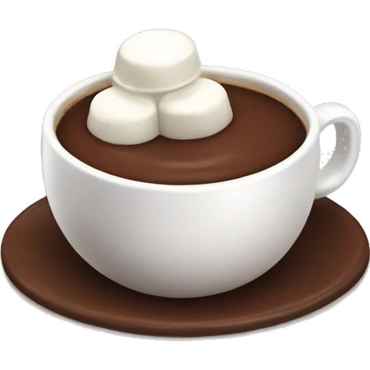 Cup of Chocolate with marsmellow emoji