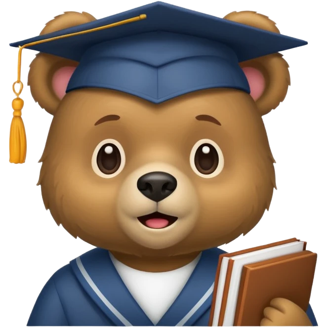 student bear emoji