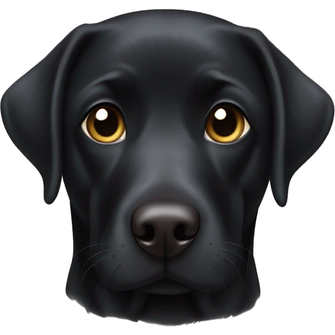 black Labrador heart eyes emoji