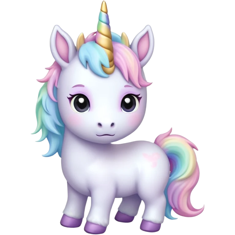 baby unicorn, chibi full body emoji