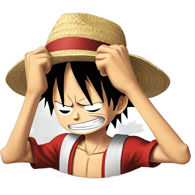 Monkey d luffy face palm emoji