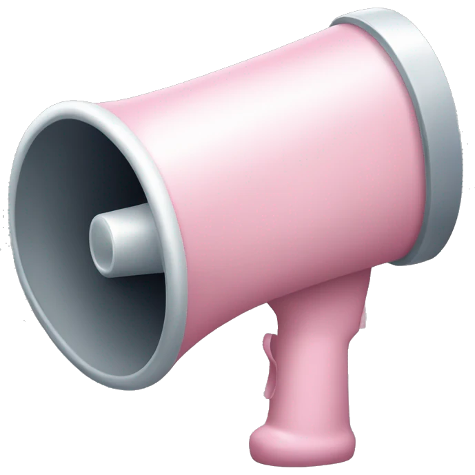 Light Pink megaphone emoji