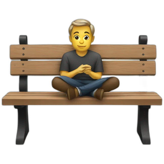 writer on bench emoji