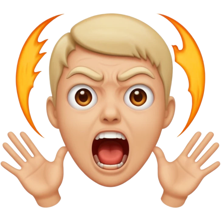 Make scream emoji