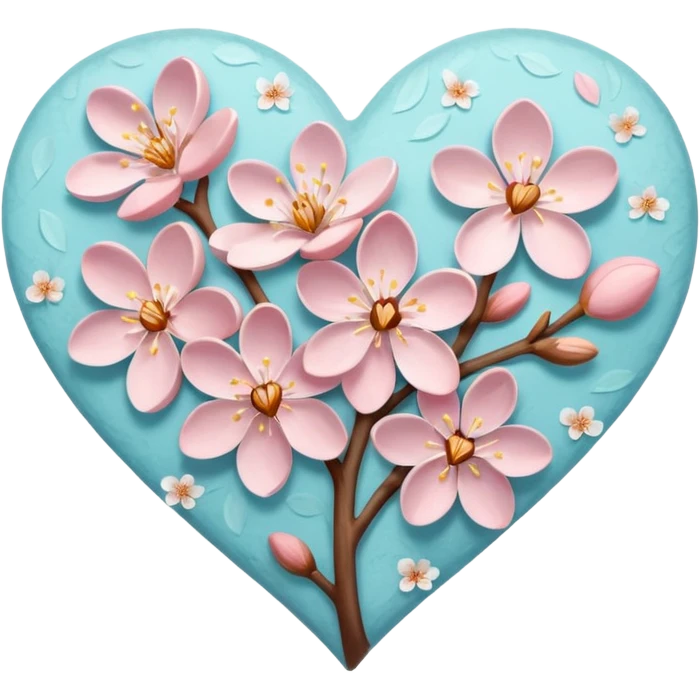 Vangogh almond blossom heart emoji
