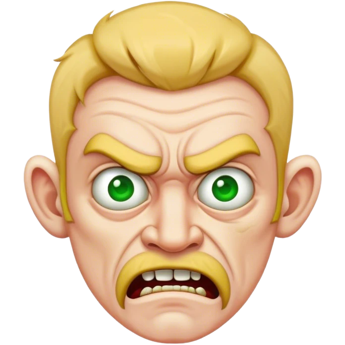 Mad Irish man half body emoji