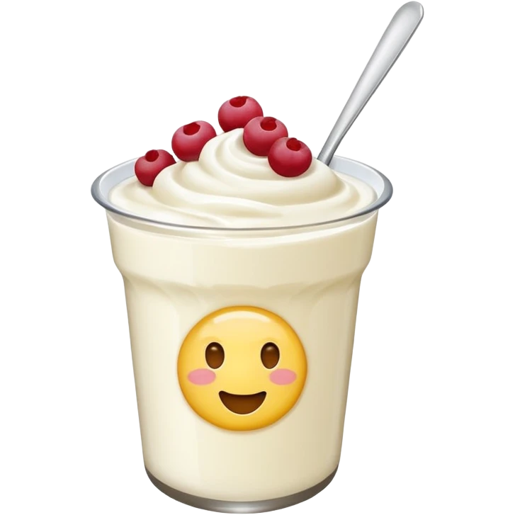 Cellphone dropped in yogurt emoji