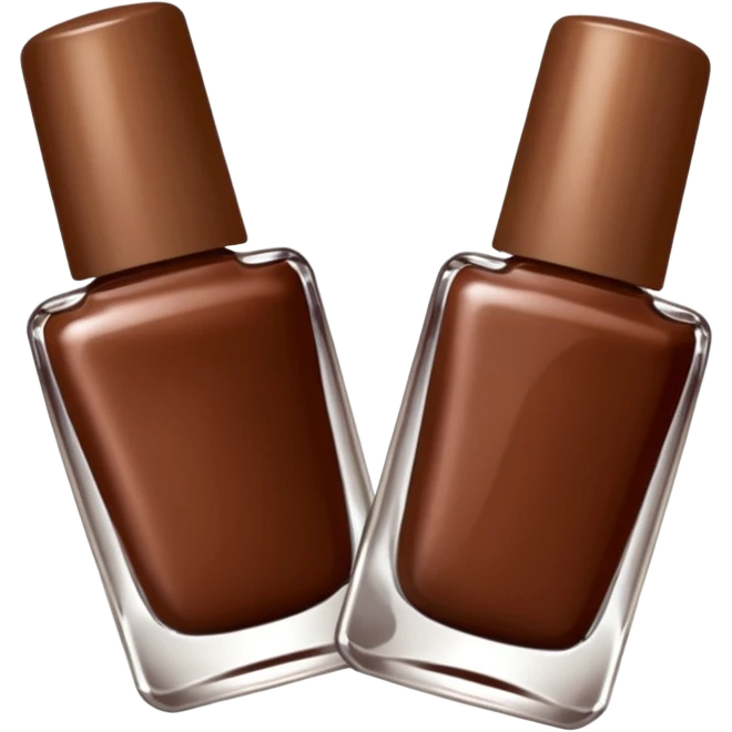 💅🏼 comme cet émoji, mais les ongles et le vernis en marron emoji