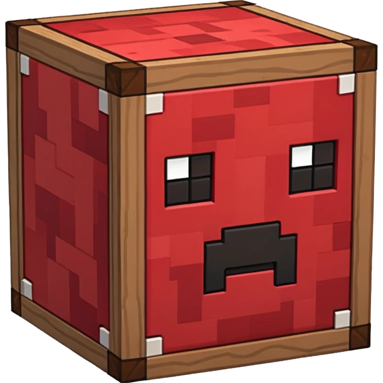 generate minecraft box in red emoji