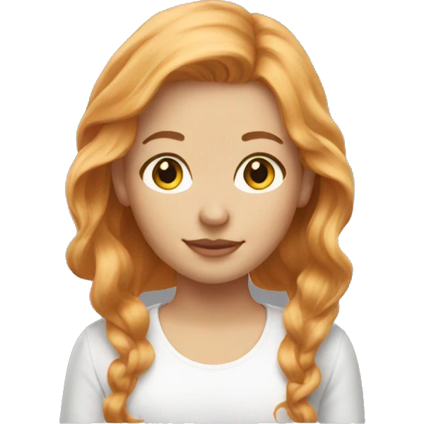 strawberry blonde hair girl emoji
