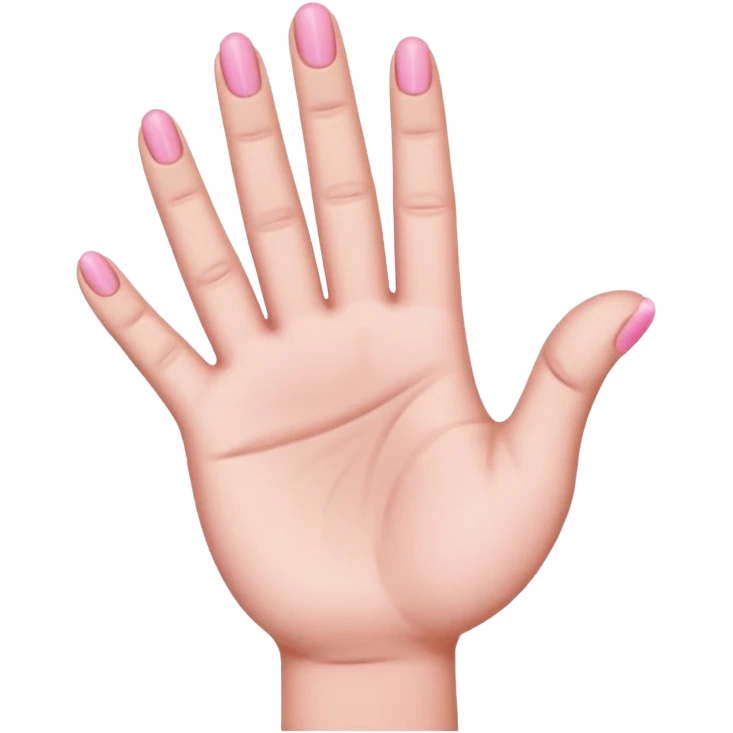 Hand emoji, palm front, only pinky up, all others folded, no thumb. emoji