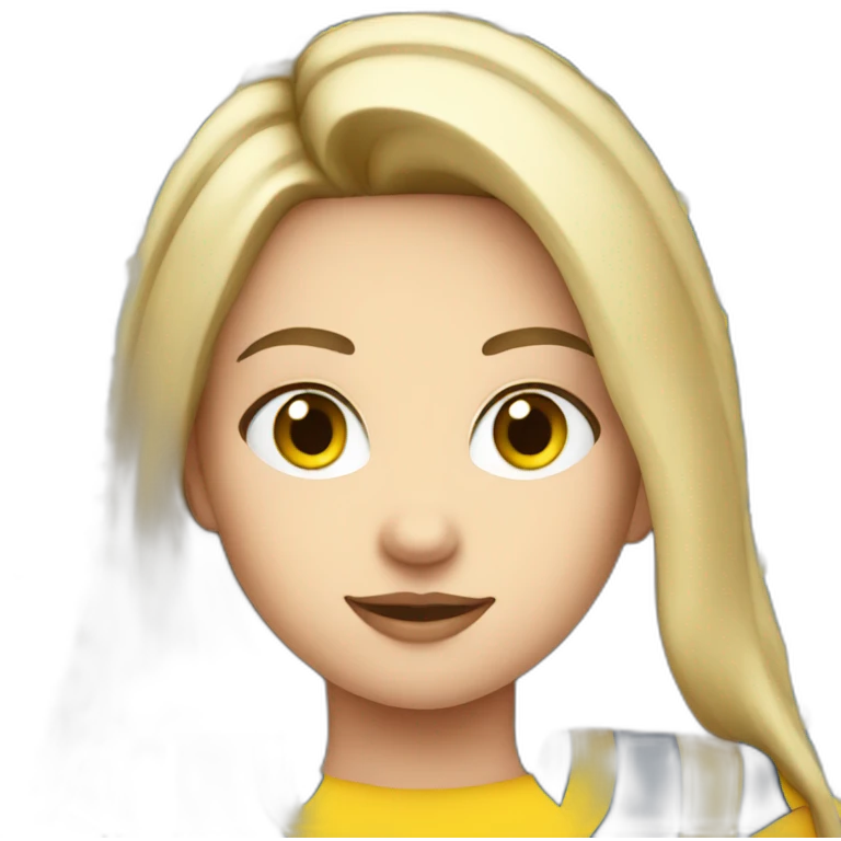 White Girl wearing Michigan football shirt emoji