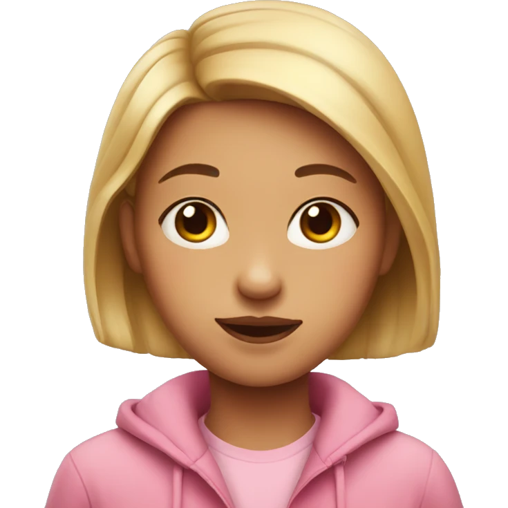 a girl with pig face emoji