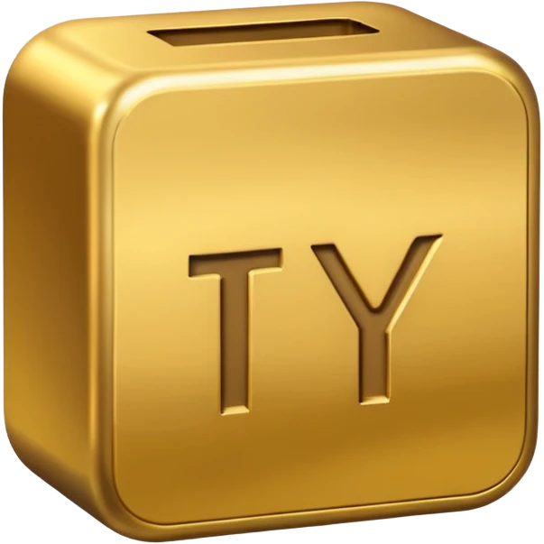 Thank You, text, only the letters TY emoji