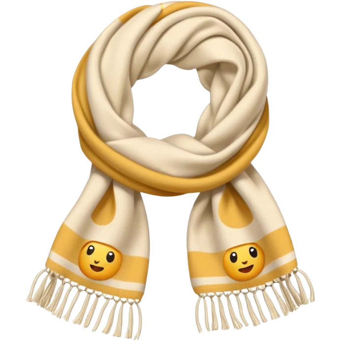 شال گردن کرمی emoji