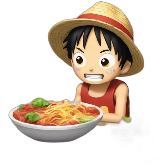 Luffy qui mange la viande emoji