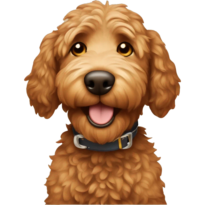 brown golden doodle toasting beer emoji