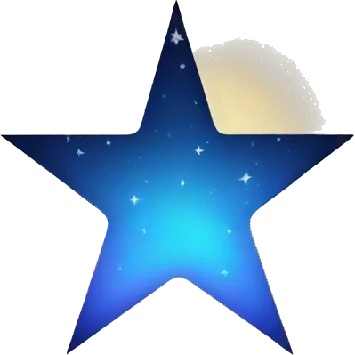 one half of a star cut vertically emoji