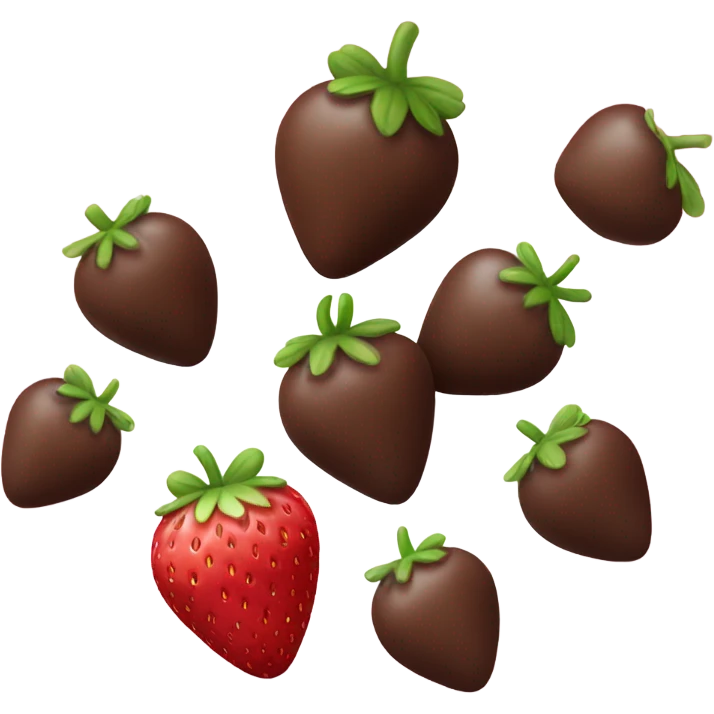 Chocolate strawberry  emoji