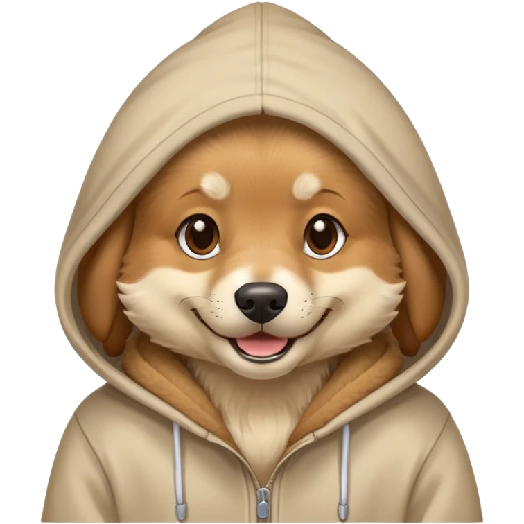 Dog Wearing a hoodie  emoji