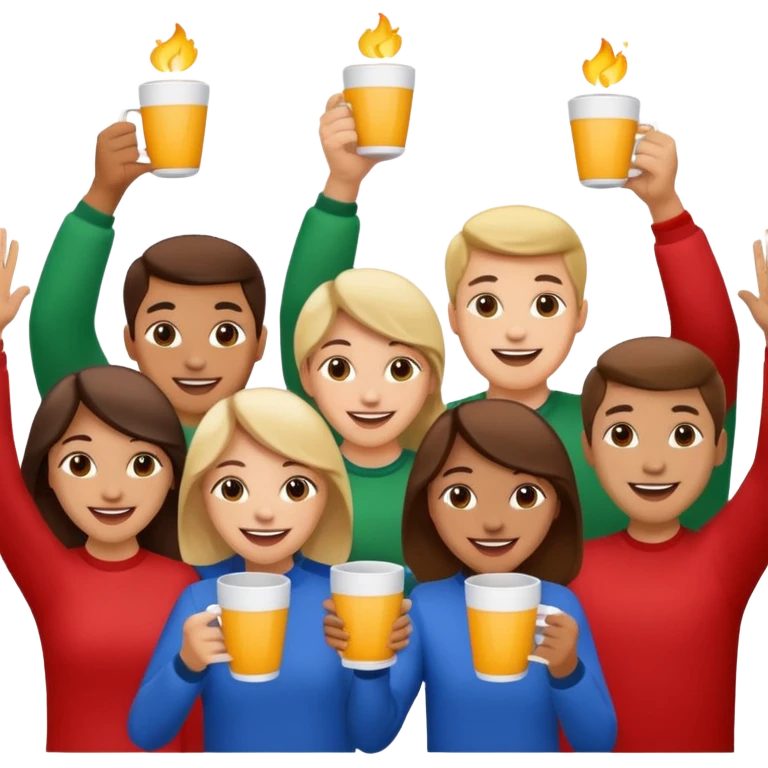 Cheers with the cups emoji