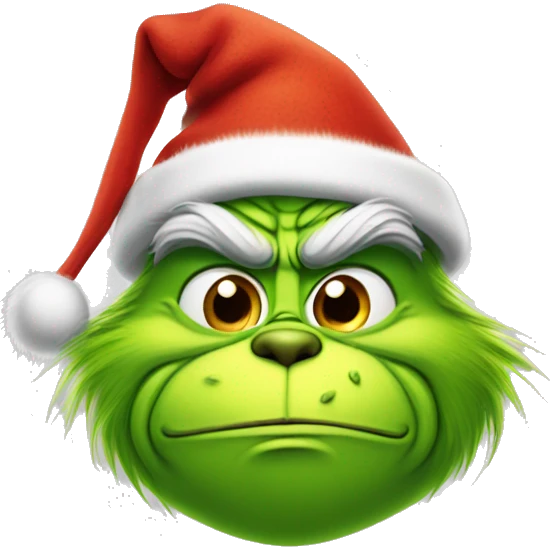 Grinch mit weihnachtsmütze  emoji