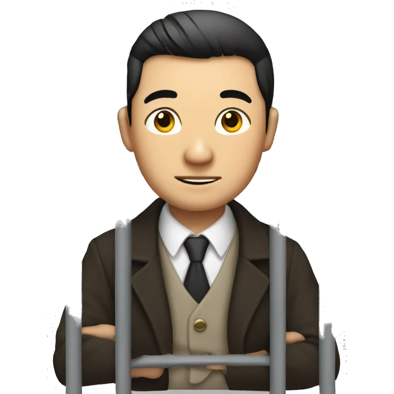rich chinese guy behind the bars emoji