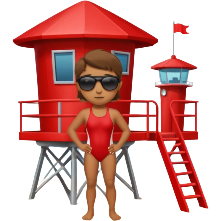 Lifeguard at watch tower emoji