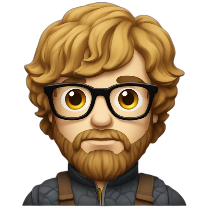 tyrion lannister as a hipster with macbook emoji