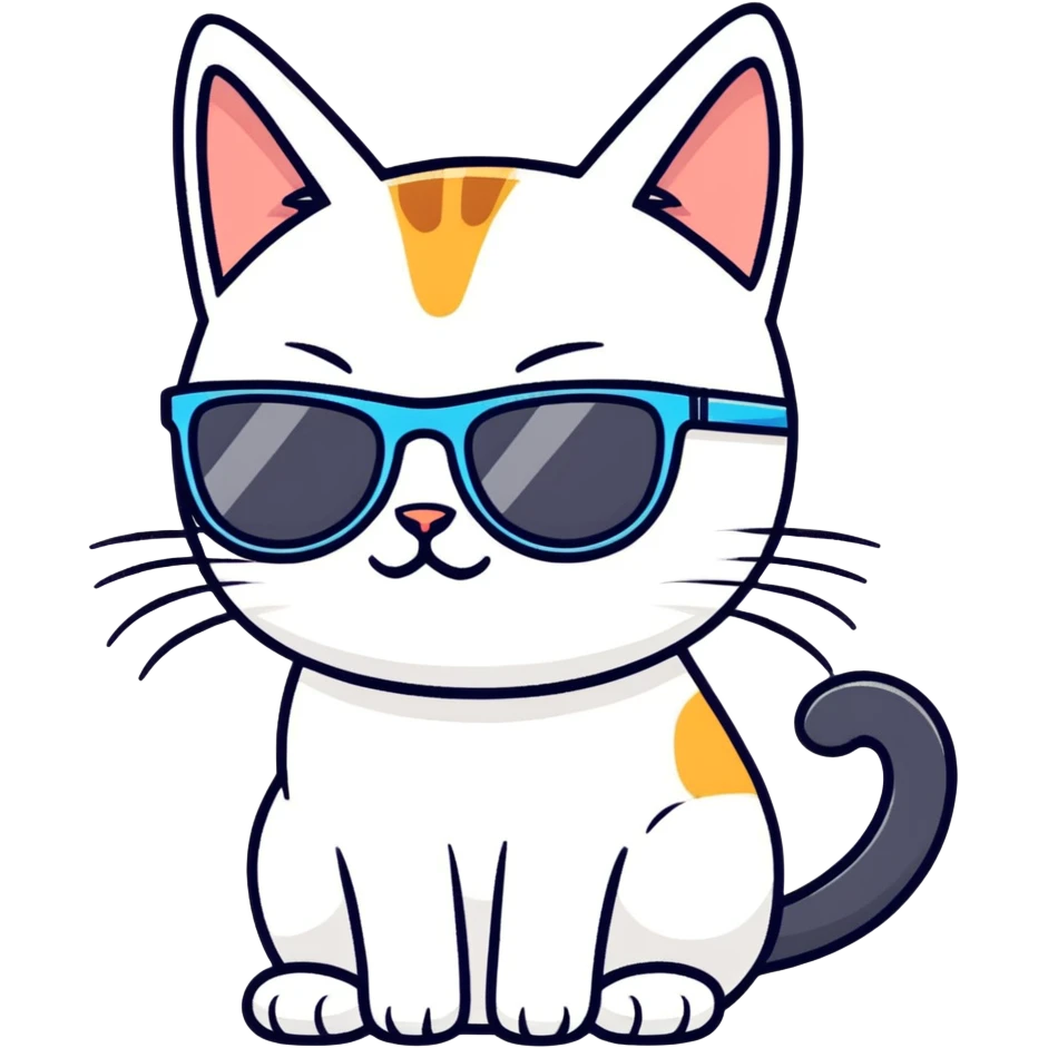 Cat with sunglasses emoji